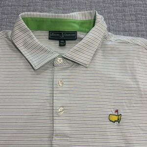Masters Collection Polo Golf Shirt Mens XXL Striped White Augusta National 2XL